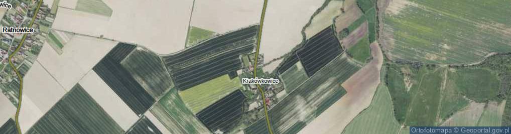 Zdjęcie satelitarne Krakówkowice ul.